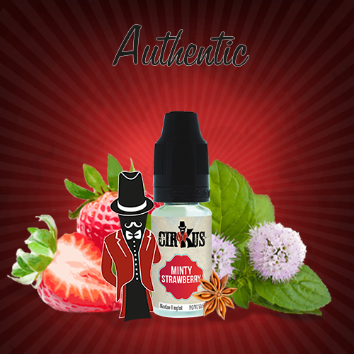 Authentic Cirkus E-liquid - Minty Strawberry