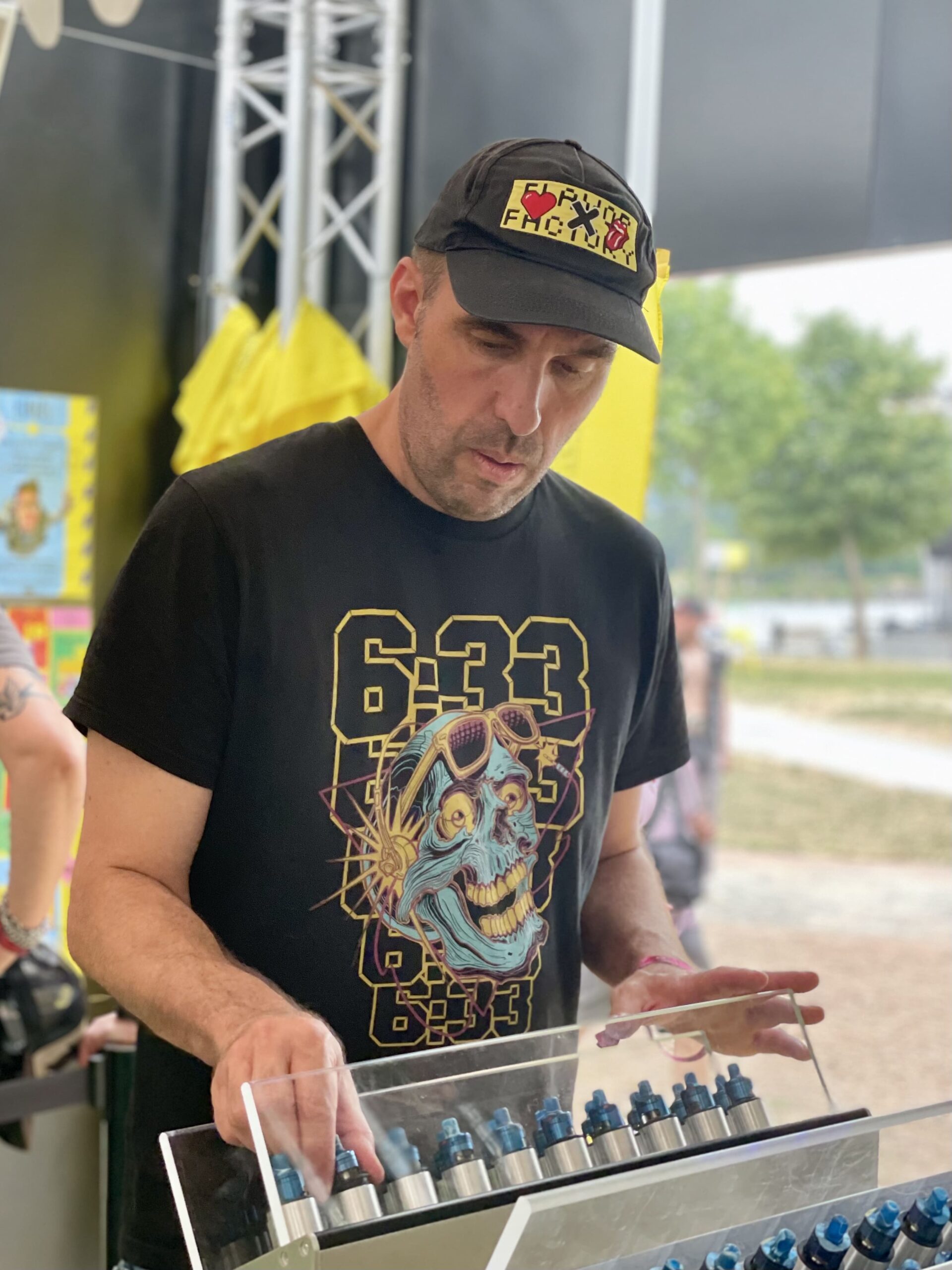 Vincent Cuisset sur le stand Cirkus Vincent Cuisset sur le stand Cirkus